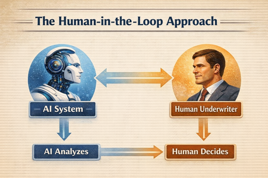 The Human in Loop Approach for AI + Human Underwriting